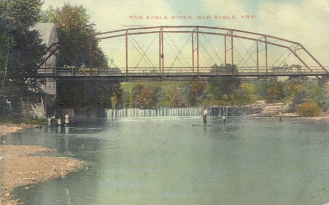 Bridge over War Eagle River, War Eagle, Benton County, Ark., ca. 1911.(17807)